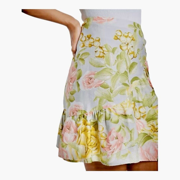 NWT Set Outfit 2 Piece Floral Ruffle Peplum Top and Skirt Matching Lot 4 Medium - Picture 5 of 8